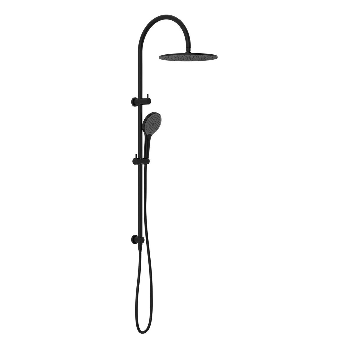 Mecca Twin Shower With Air Shower II in Matte Black