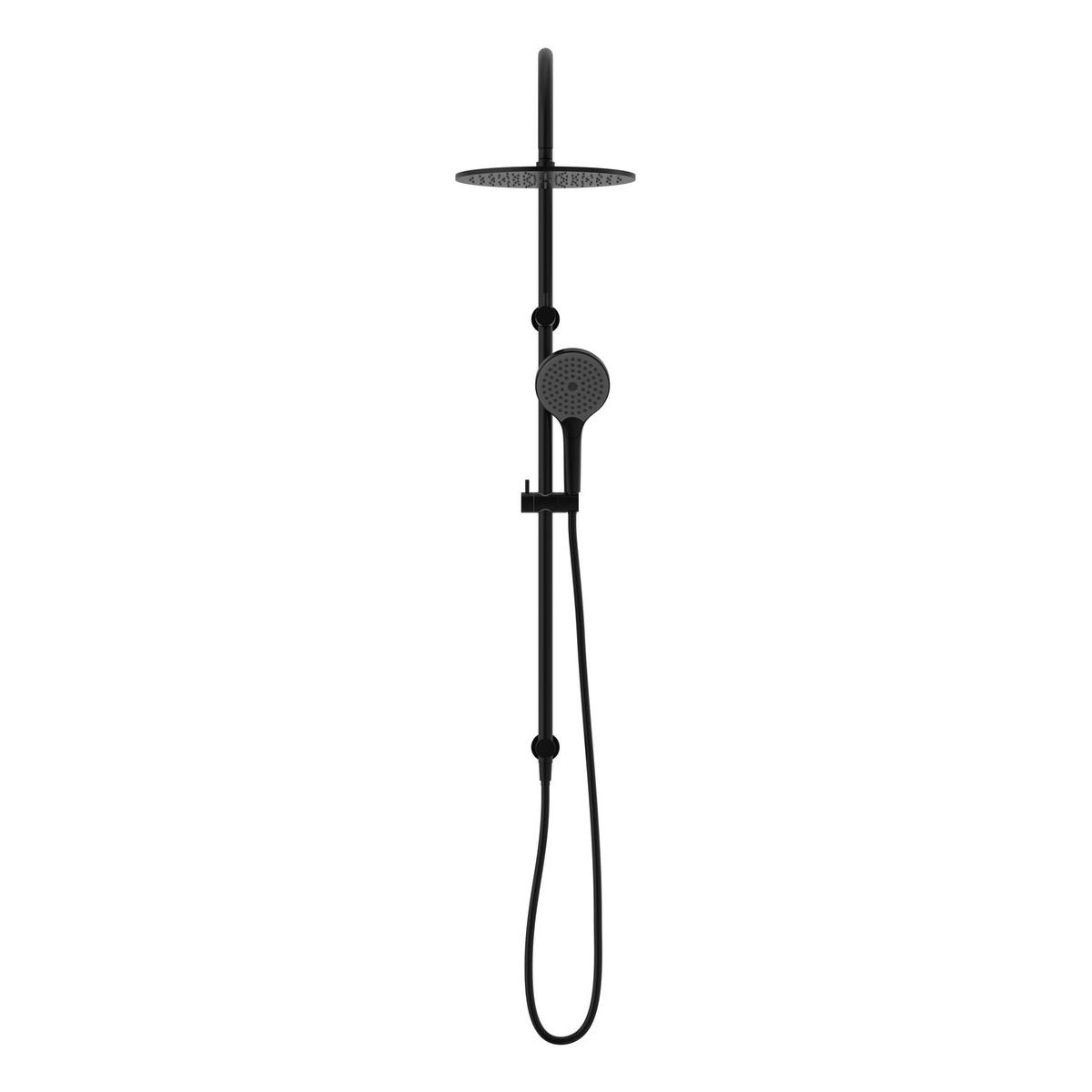 Mecca Twin Shower With Air Shower II in Matte Black