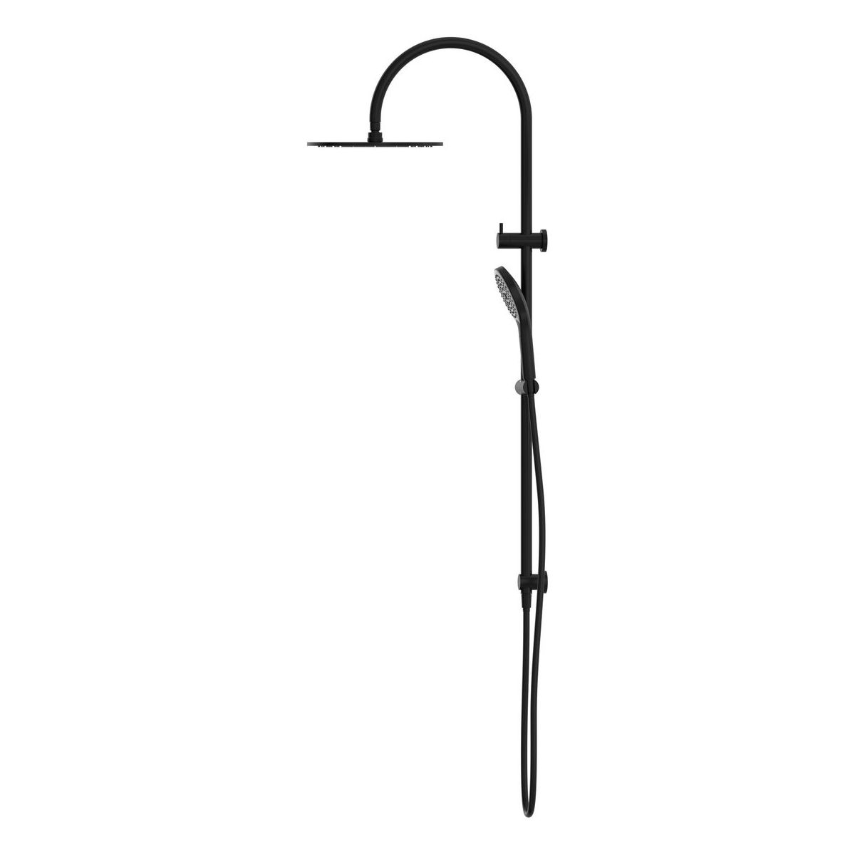 Mecca Twin Shower With Air Shower II in Matte Black