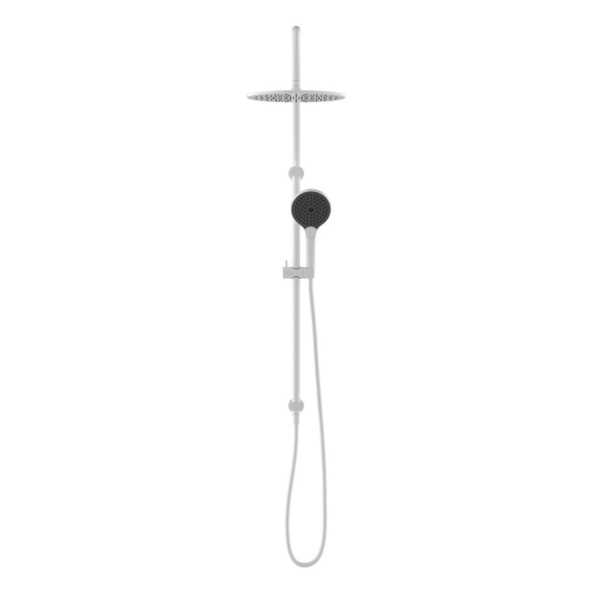 Mecca Twin Shower With Air Shower II in Matte White