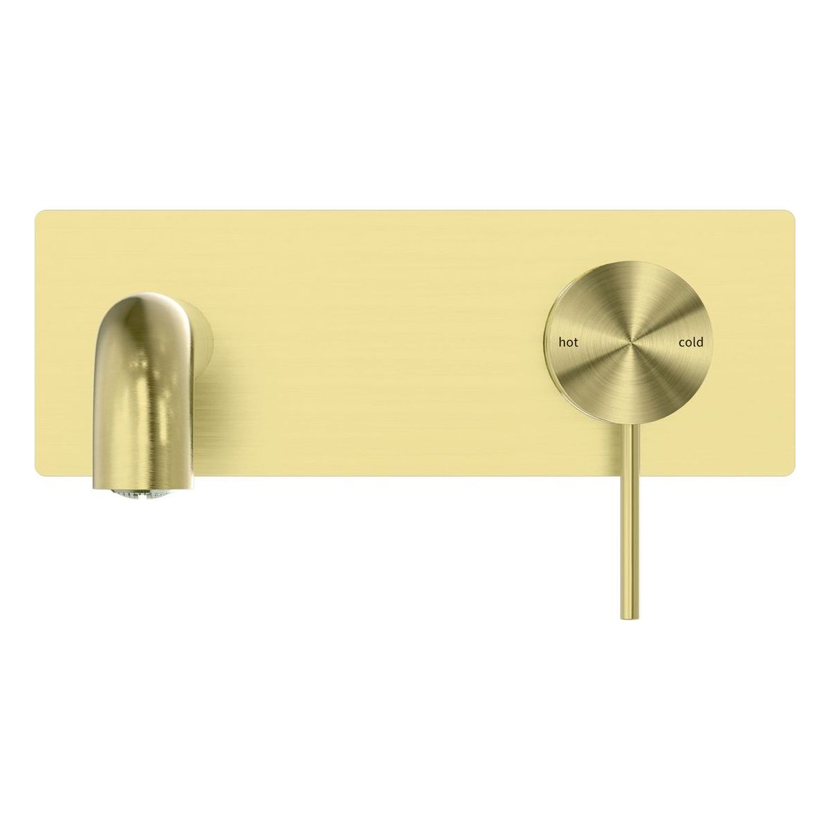 Mecca Wall Basin/Bath Mixer 120mm in Brushed Gold