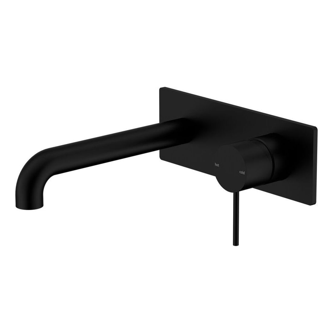 Mecca Wall Basin/Bath Mixer 120mm in Matte Black