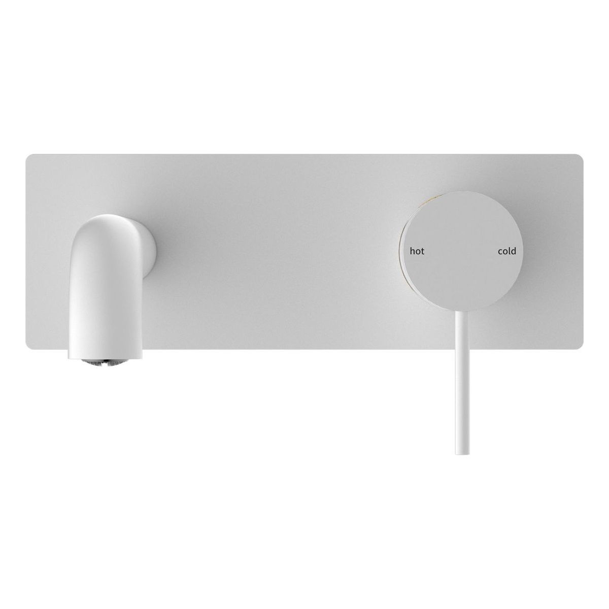 Mecca Wall Basin/Bath Mixer 120mm in Matte White