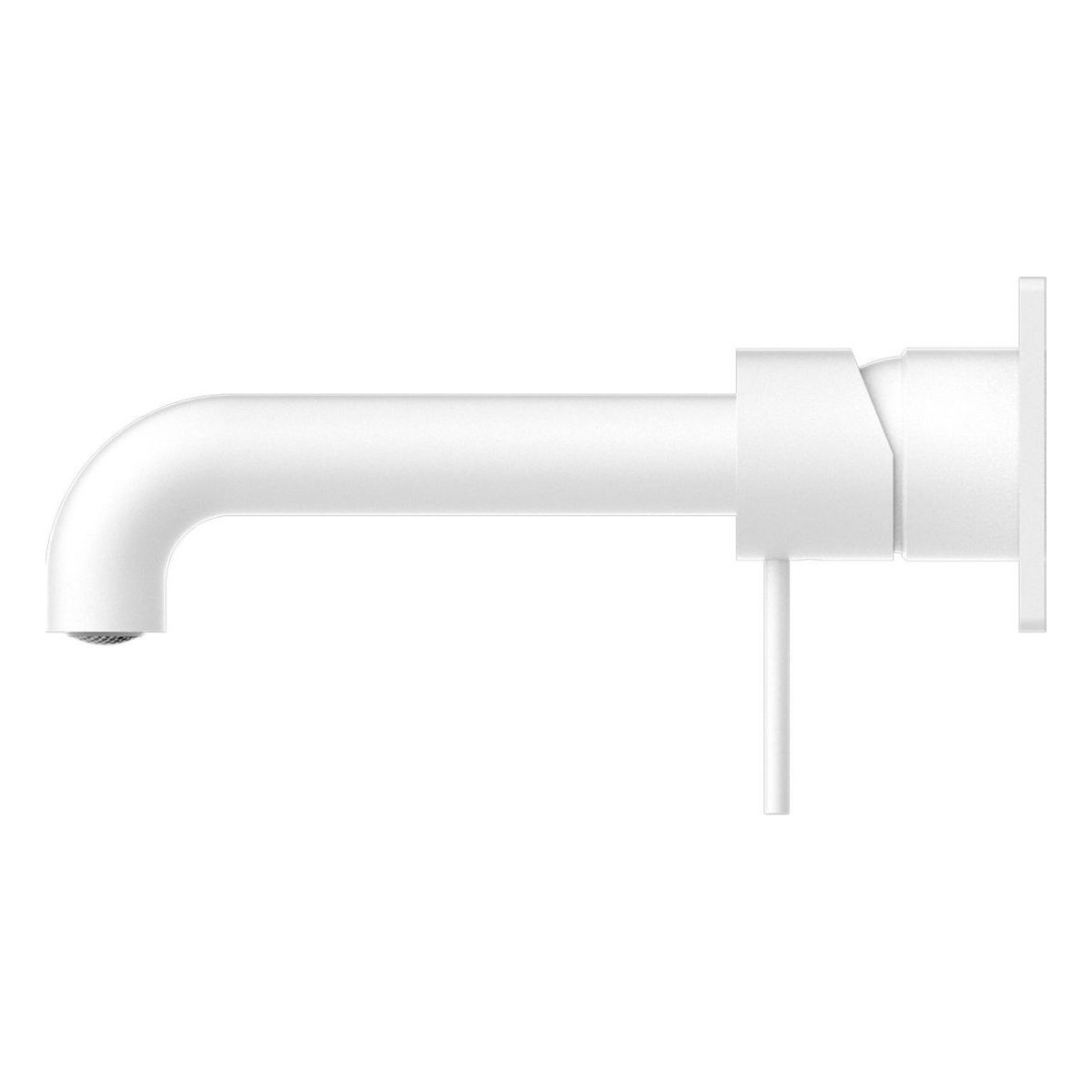 Mecca Wall Basin/Bath Mixer 185mm in Matte White