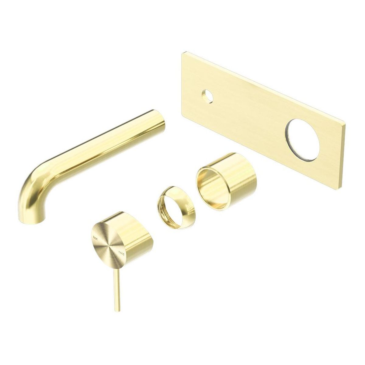 Mecca Wall Basin/Bath Mixer 185mm Trim Kits Only in Brushed Gold