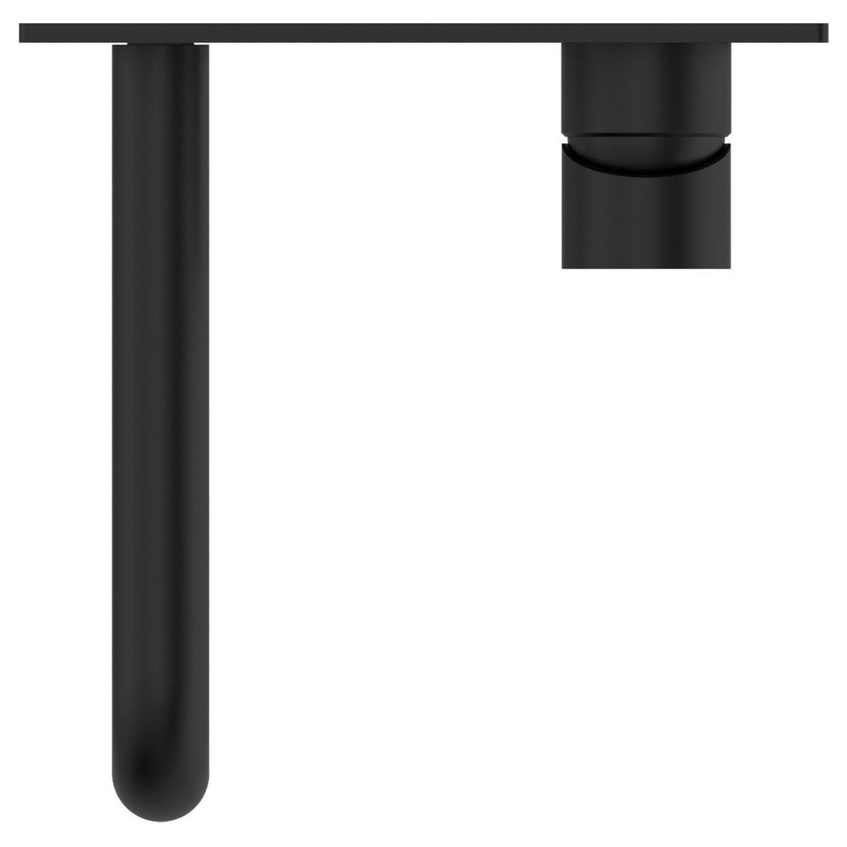 Mecca Wall Basin/Bath Mixer 230mm in Matte Black