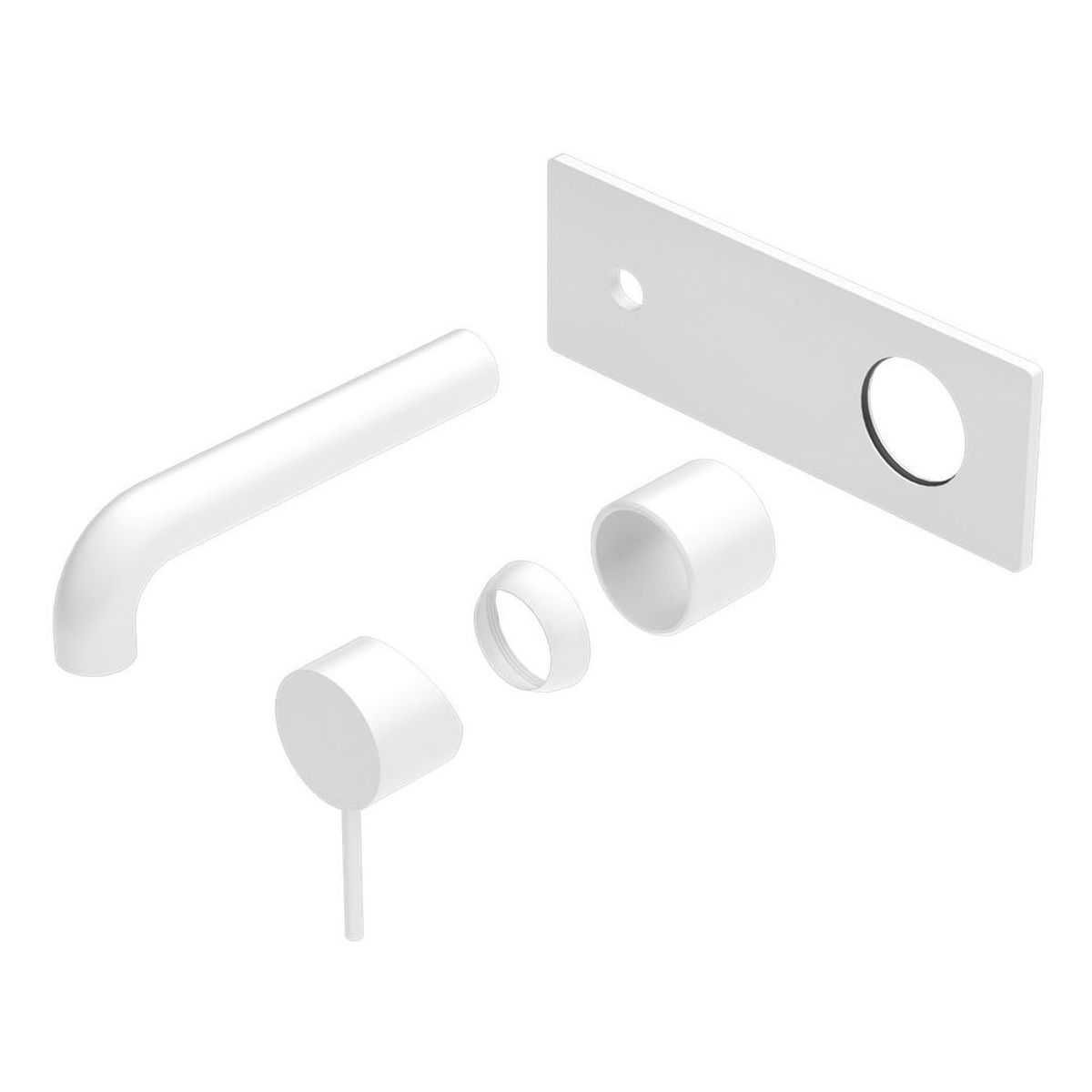 Mecca Wall Basin/Bath Mixer 260mm Trim Kits Only in Matte White