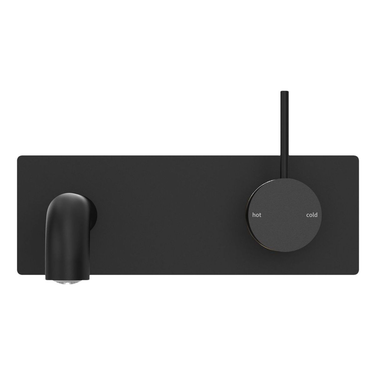 Mecca Wall Basin/Bath Mixer Handle Up 120mm in Matte Black
