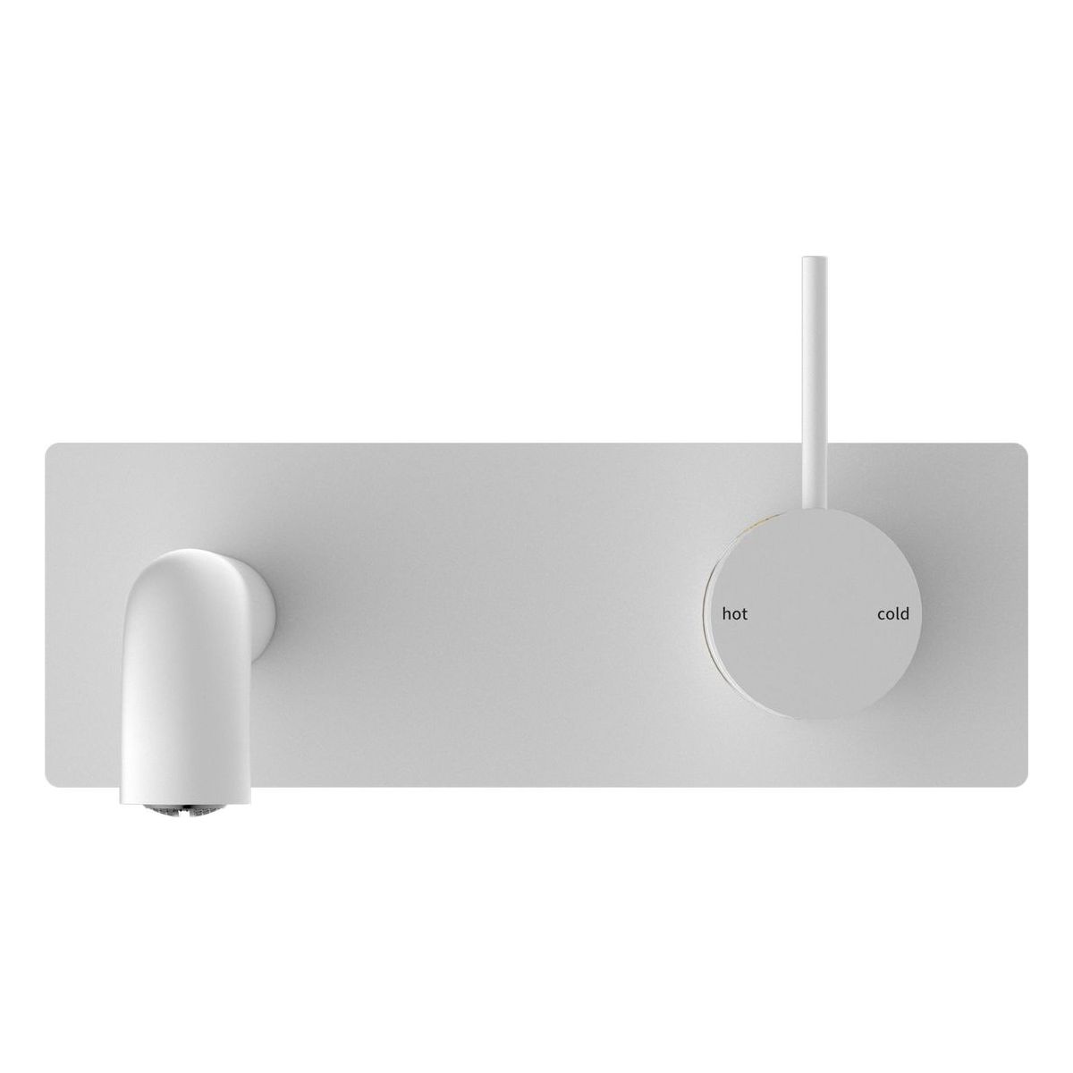 Mecca Wall Basin/Bath Mixer Handle Up 120mm in Matte White