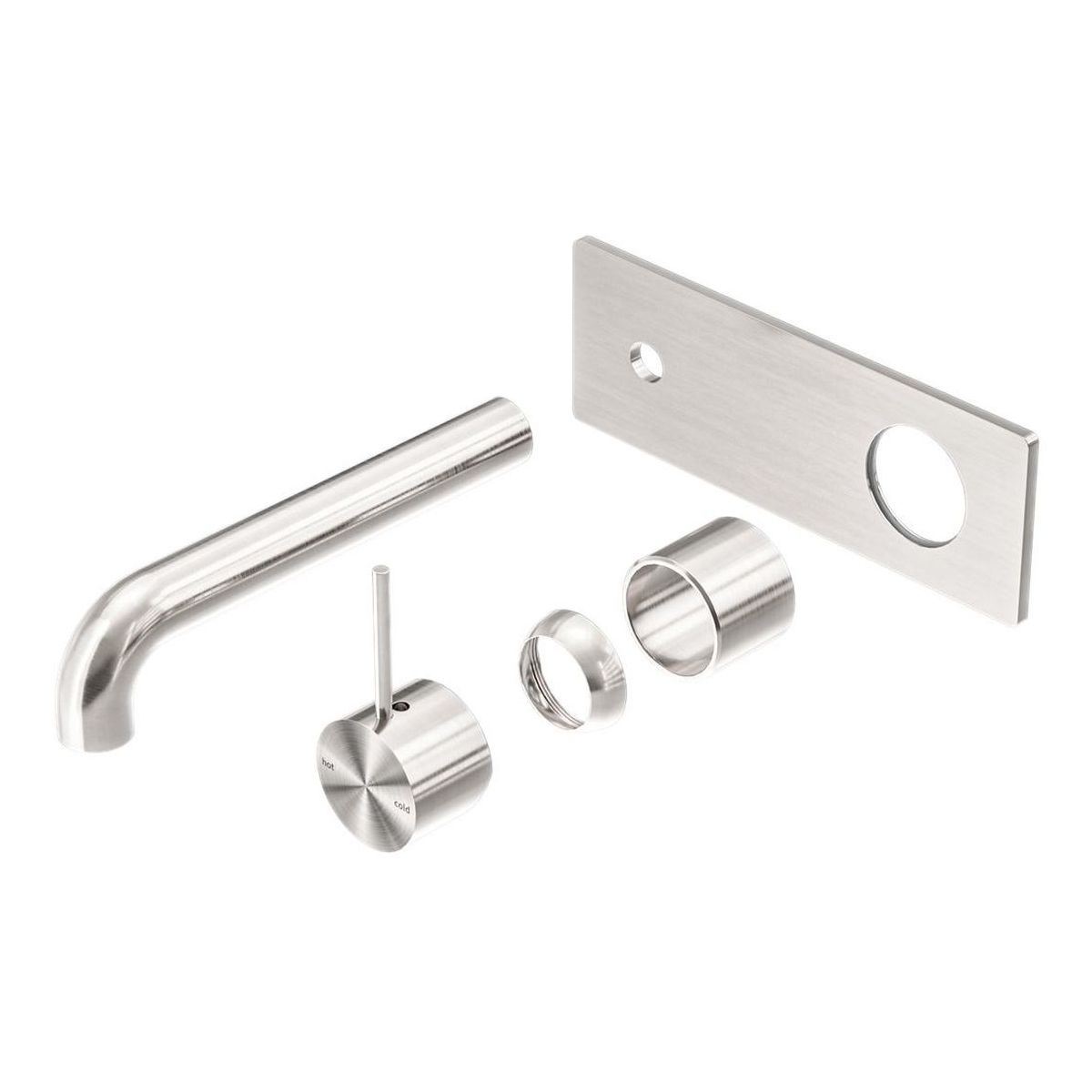 Mecca Wall Basin/Bath Mixer Handle Up 120mm Trim Kits in Brushed Nickel