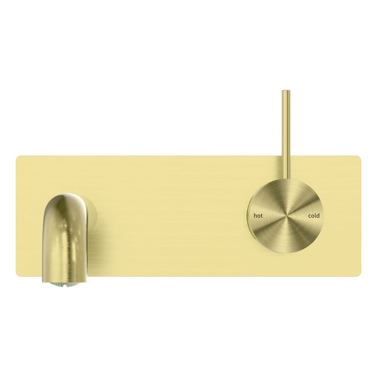 Mecca Wall Basin/Bath Mixer Handle Up 160mm in Brushed Gold