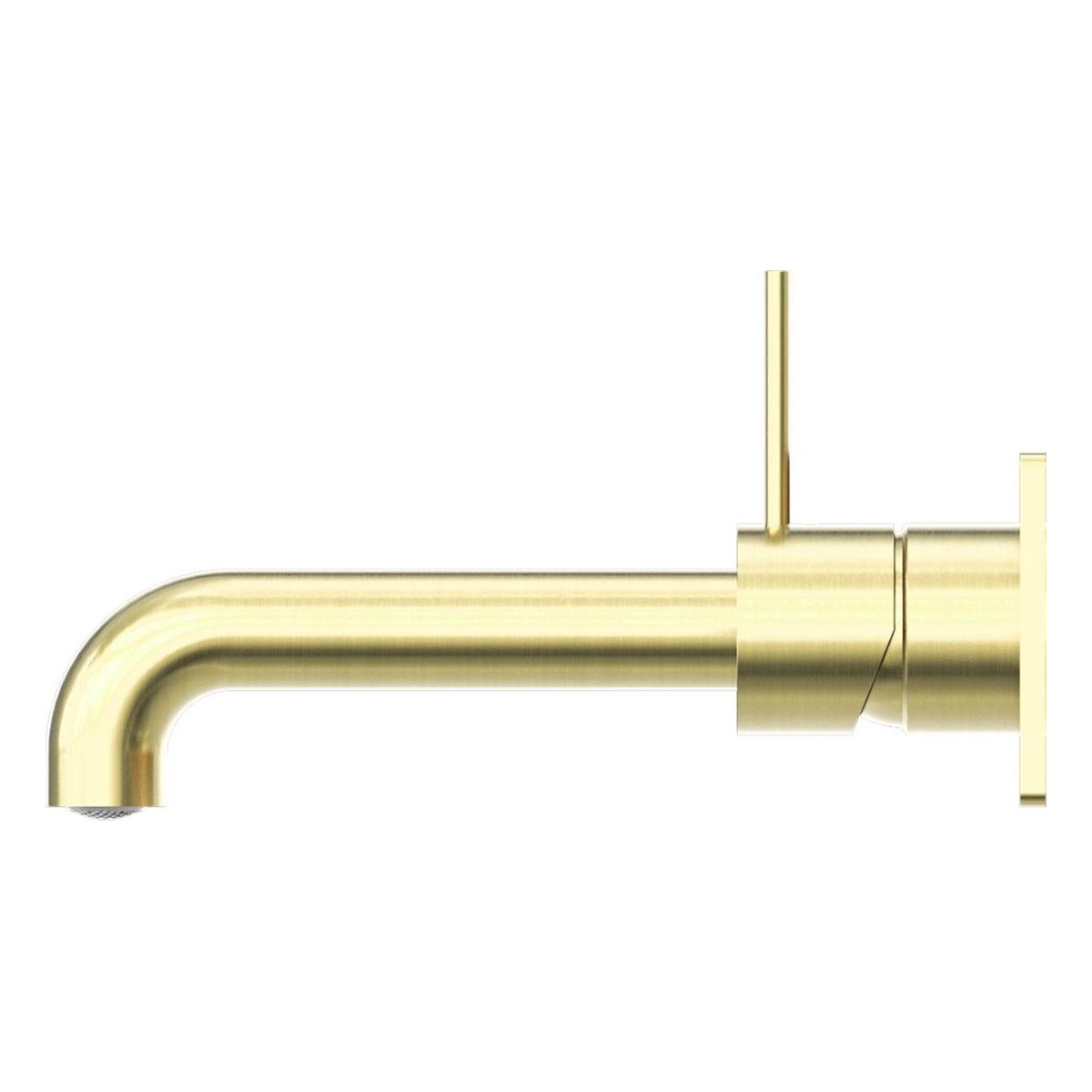 Mecca Wall Basin/Bath Mixer Handle Up 160mm in Brushed Gold