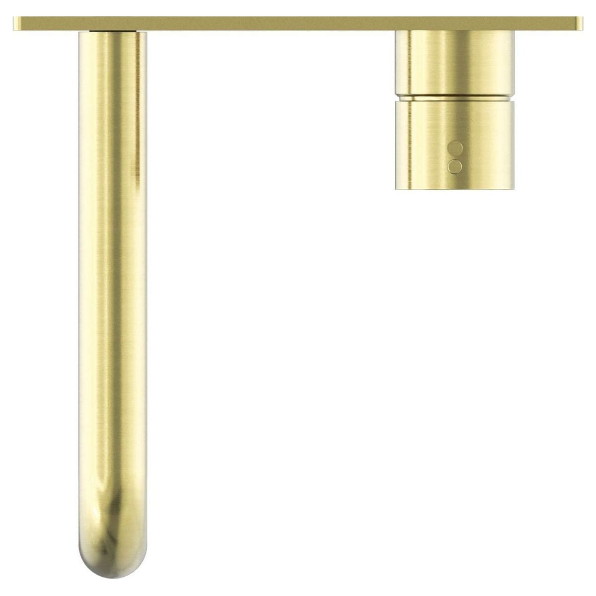 Mecca Wall Basin/Bath Mixer Handle Up 160mm in Brushed Gold