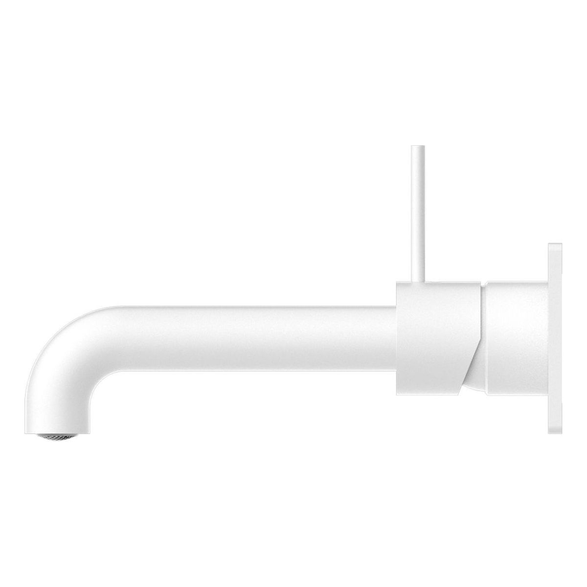 Mecca Wall Basin/Bath Mixer Handle Up 160mm in Matte White