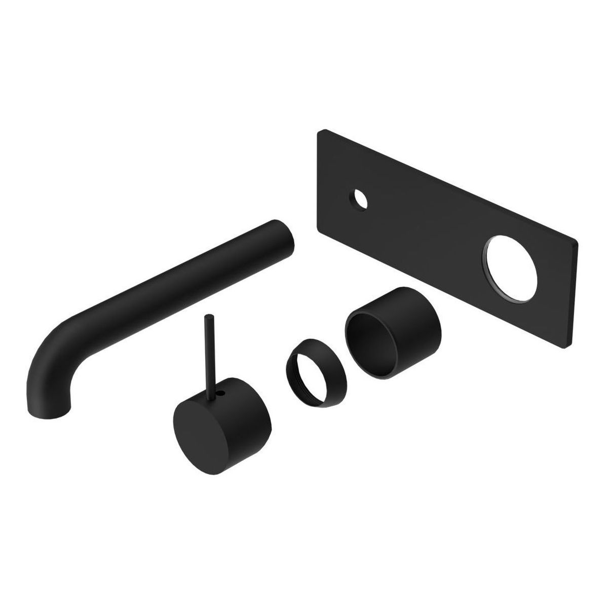 Mecca Wall Basin/Bath Mixer Handle Up 160mm Trim Kits in Matte Black