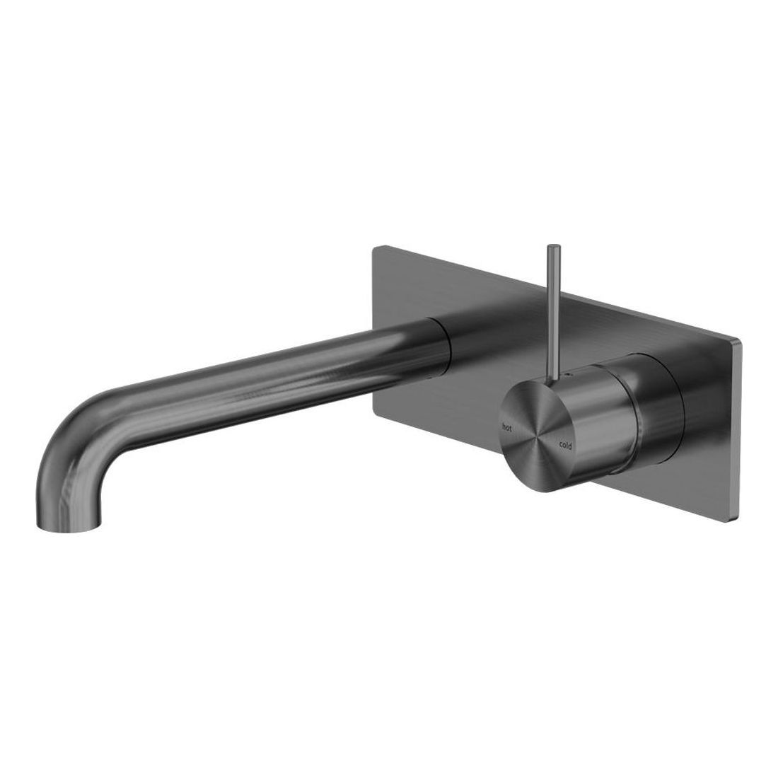 Mecca Wall Basin/Bath Mixer Handle Up 185mm in Gun Metal