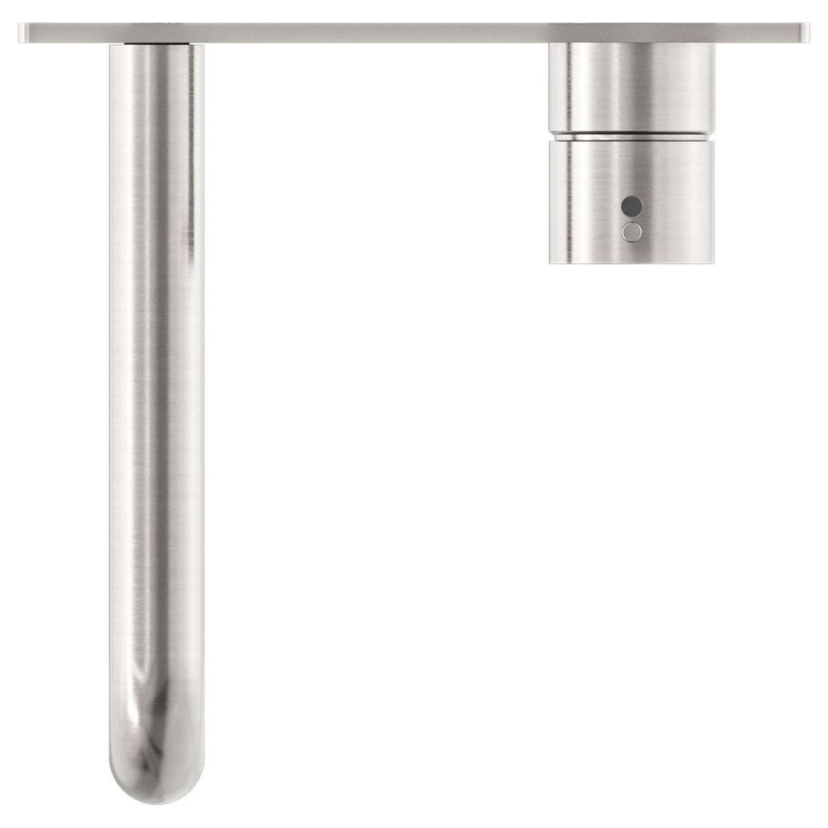 Mecca Wall Basin/Bath Mixer Handle Up 230mm in Brushed Nickel