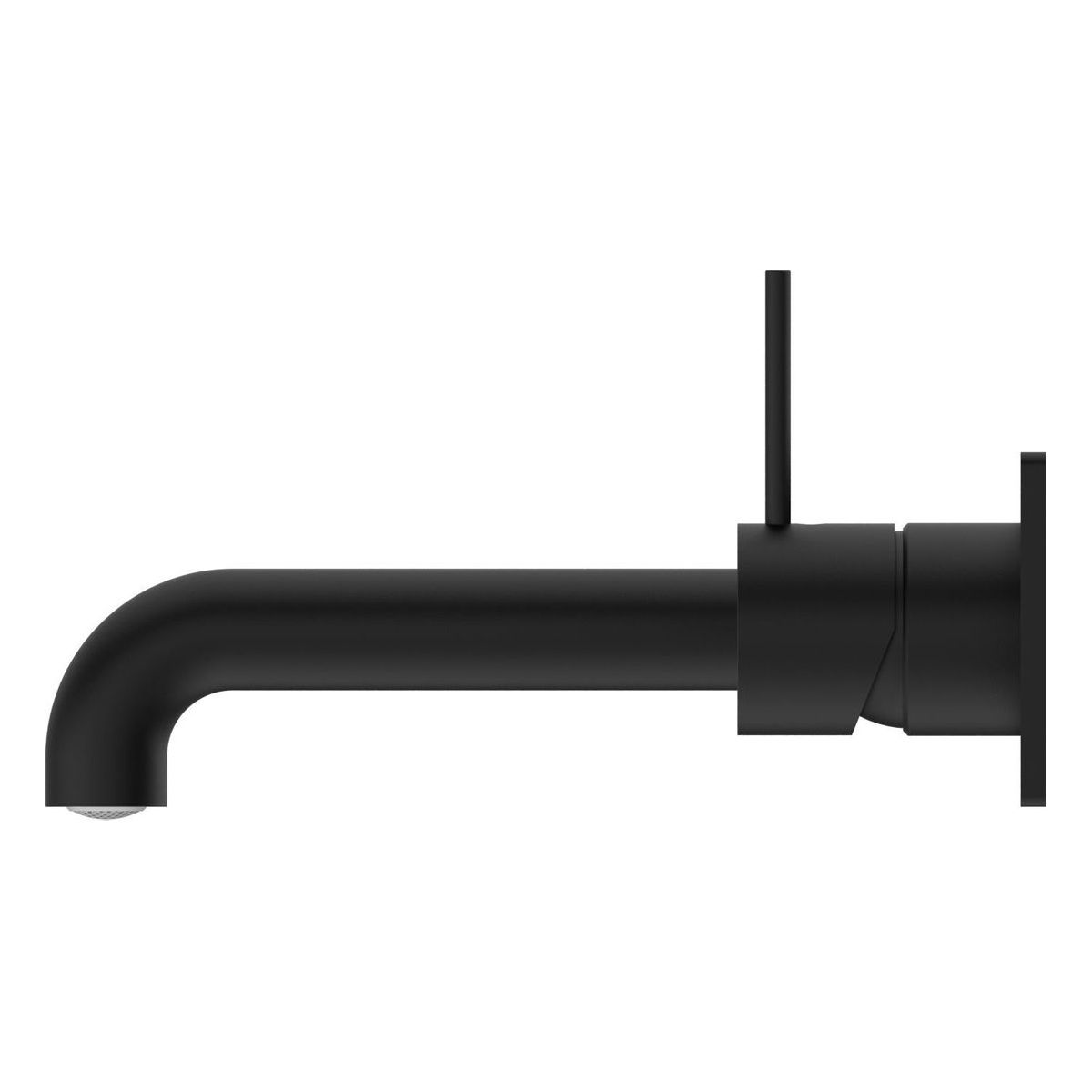 Mecca Wall Basin/Bath Mixer Handle Up 230mm in Matte Black