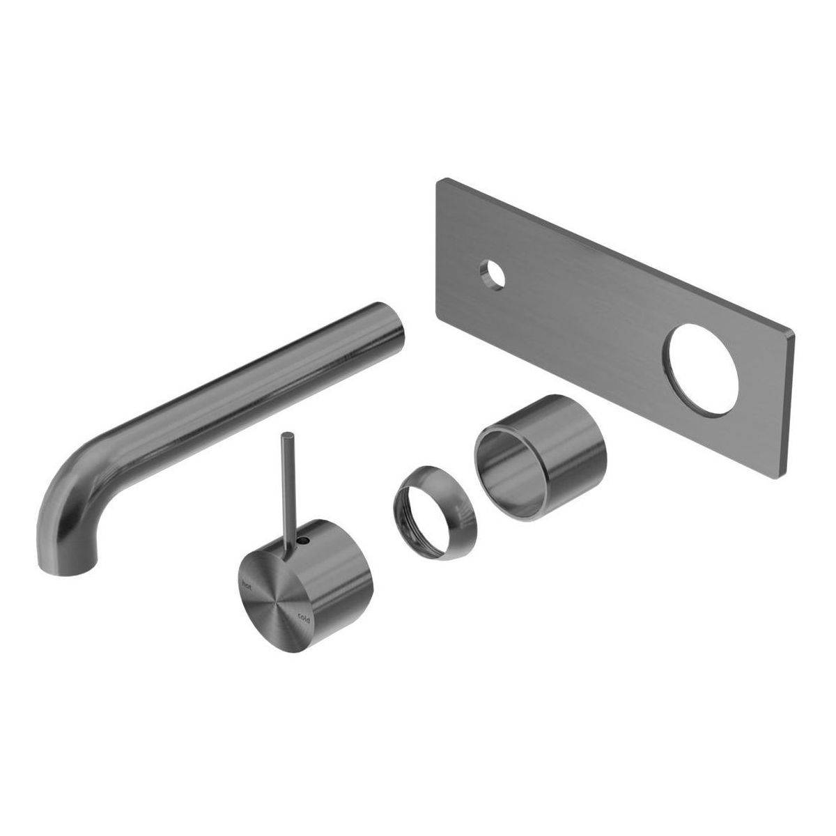 Mecca Wall Basin/Bath Mixer Handle Up 230mm Trim Kits in Gun Metal