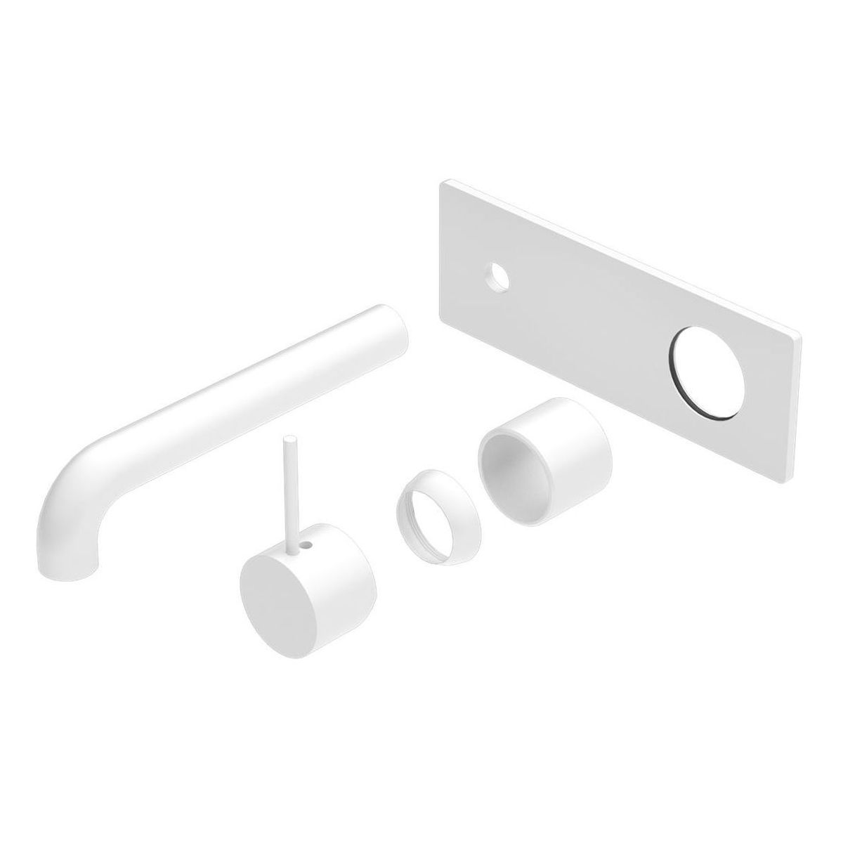 Mecca Wall Basin/Bath Mixer Handle Up 260mm Trim Kits in Matte White