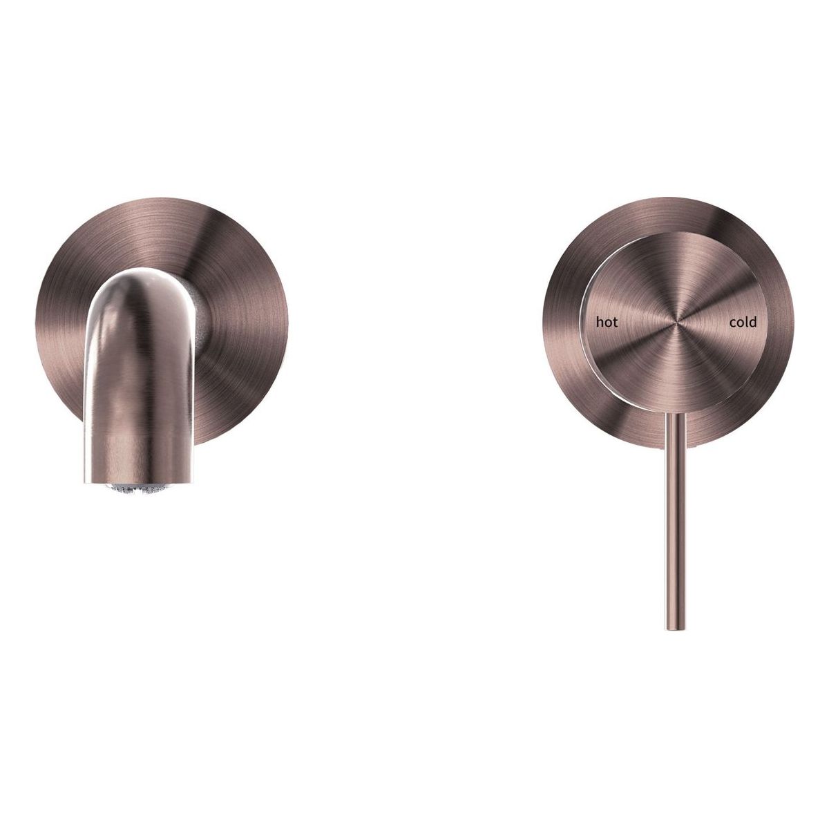 Mecca Wall Basin/Bath Mixer Separate Back Plate 120mm in Brushed Bronze