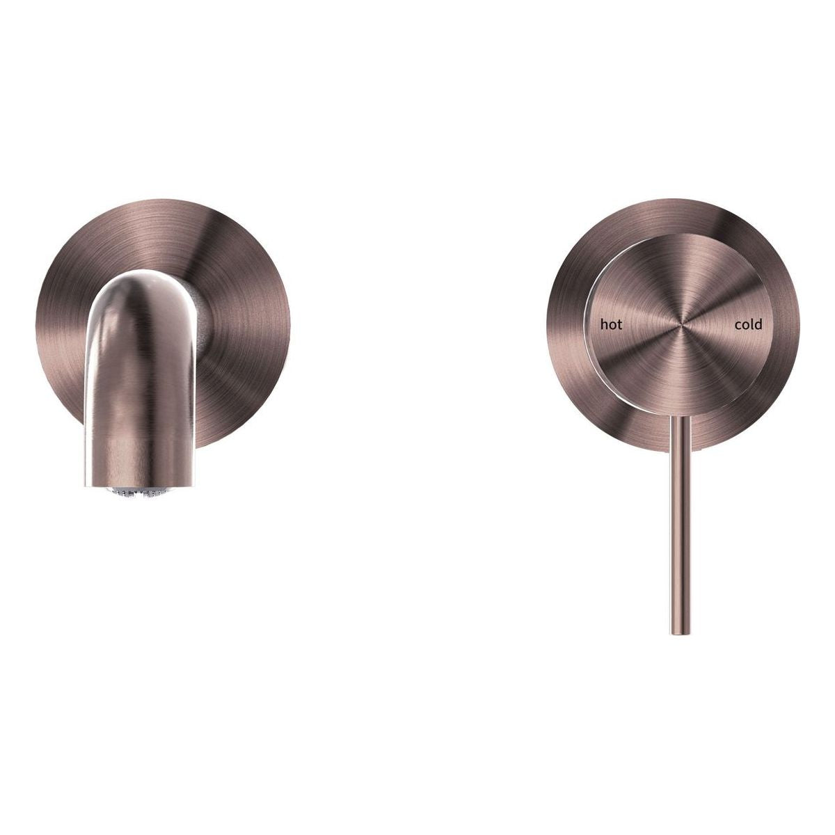 Mecca Wall Basin/Bath Mixer Separate Back Plate 160mm in Brushed Bronze