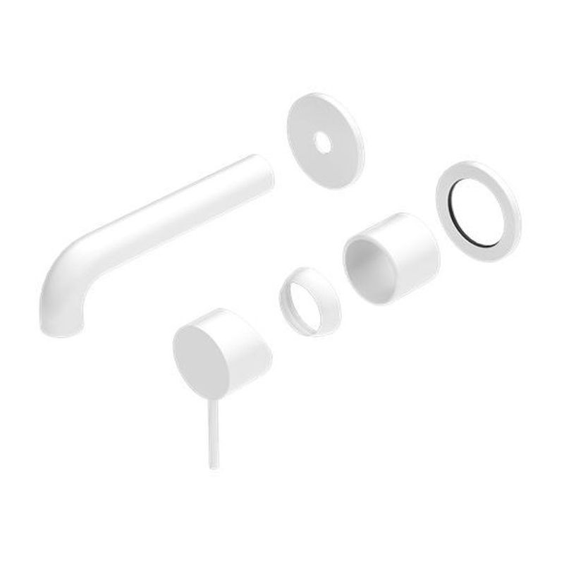 Mecca Wall Basin/Bath Mixer Separate Back Plate 160mm Trim Kits in Matte White