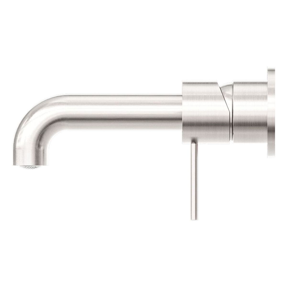 Mecca Wall Basin/Bath Mixer Separate Back Plate 185mm in Brushed Nickel