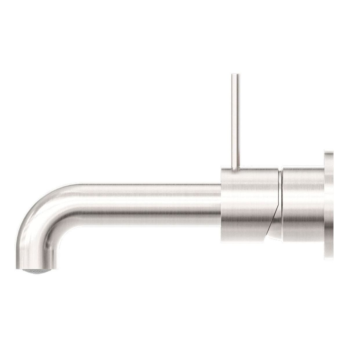 Mecca Wall Basin/Bath Mixer Separate Back Plate Handle Up 120mm in Brushed Nickel