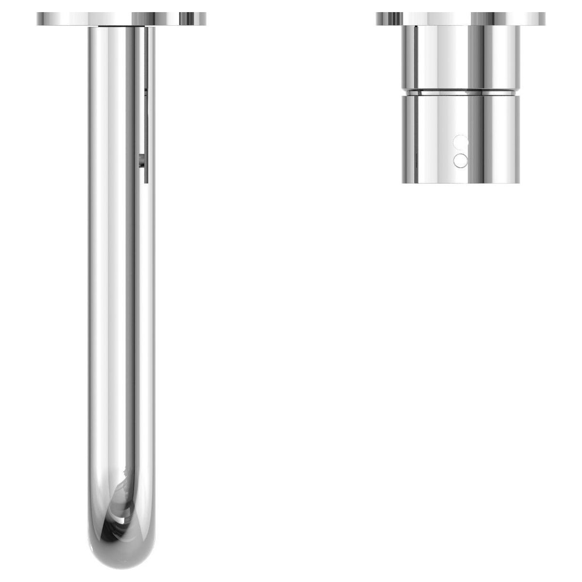 Mecca Wall Basin/Bath Mixer Separate Back Plate Handle Up 160mm in Chrome