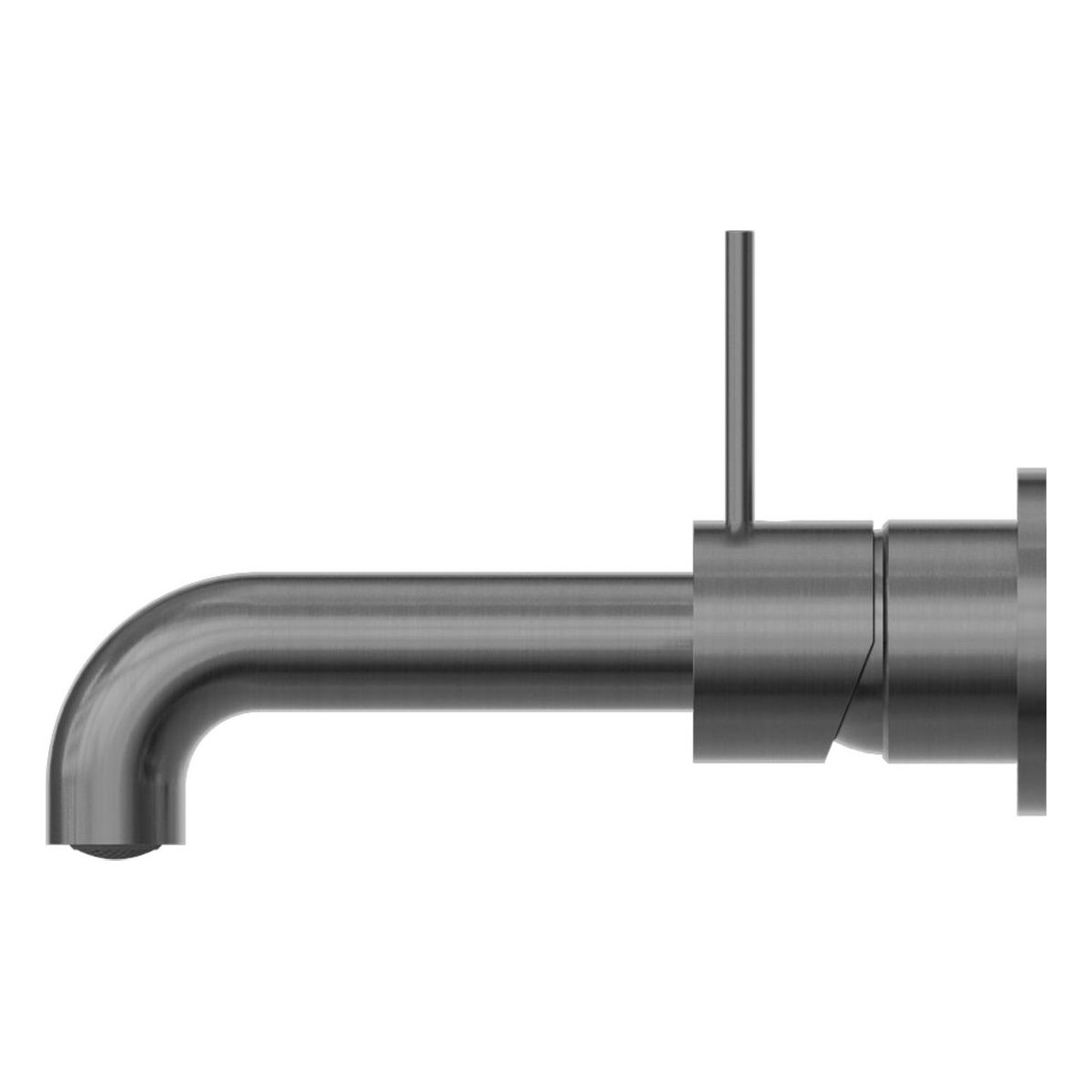Mecca Wall Basin/Bath Mixer Separate Back Plate Handle Up 185mm in Gun Metal