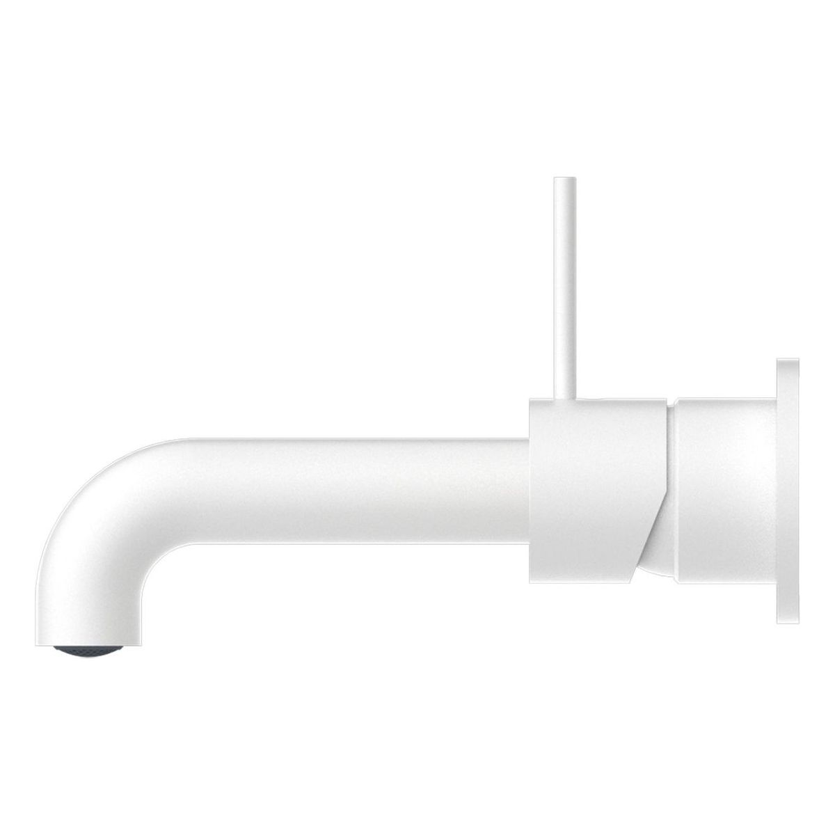 Mecca Wall Basin/Bath Mixer Separate Back Plate Handle Up 185mm in Matte White