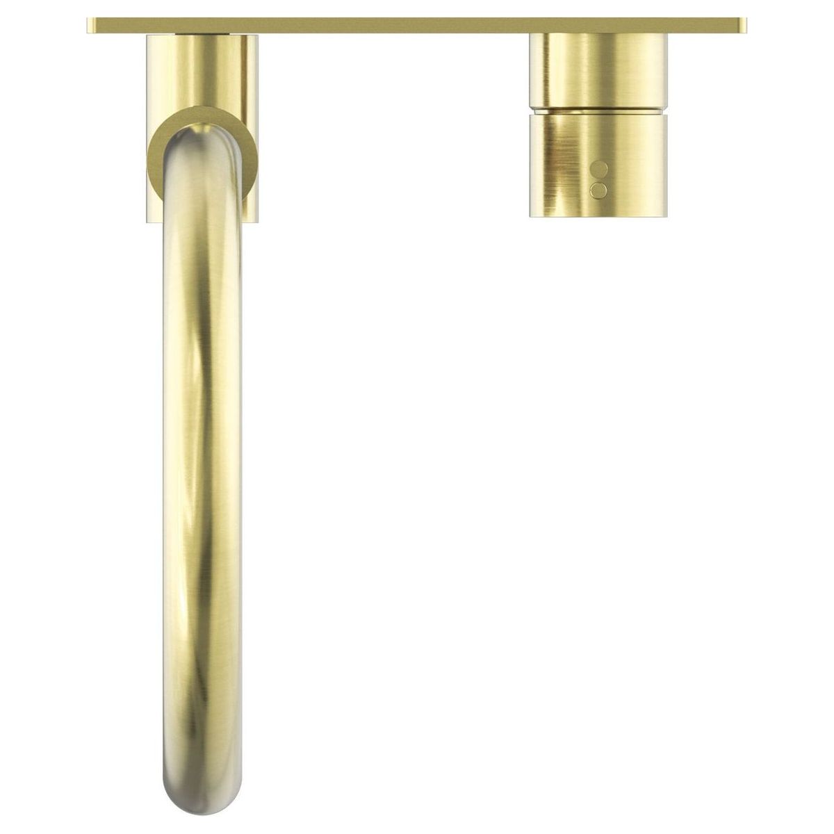 Mecca Wall Basin/Bath Mixer Swivel Spout Handle Up in Brushed Gold
