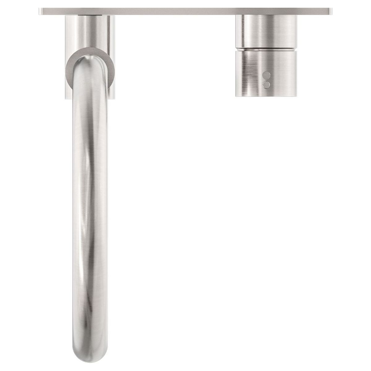 Mecca Wall Basin/Bath Mixer Swivel Spout Handle Up in Brushed Nickel