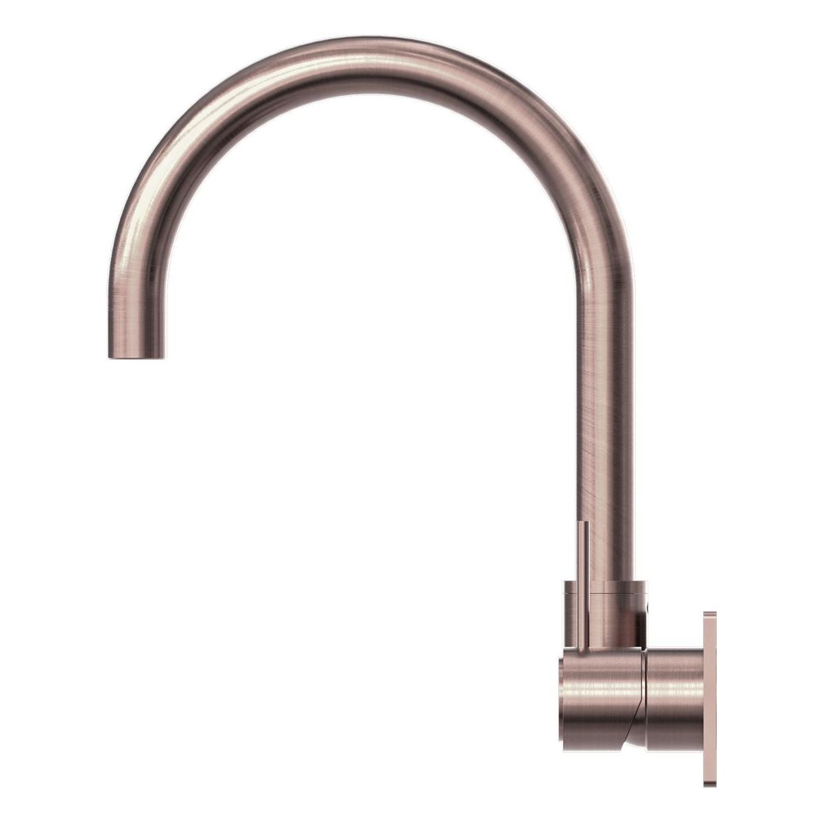 Mecca Wall Basin/Bath Mixer Swivel Spout Handle Up in Brushed Bronze