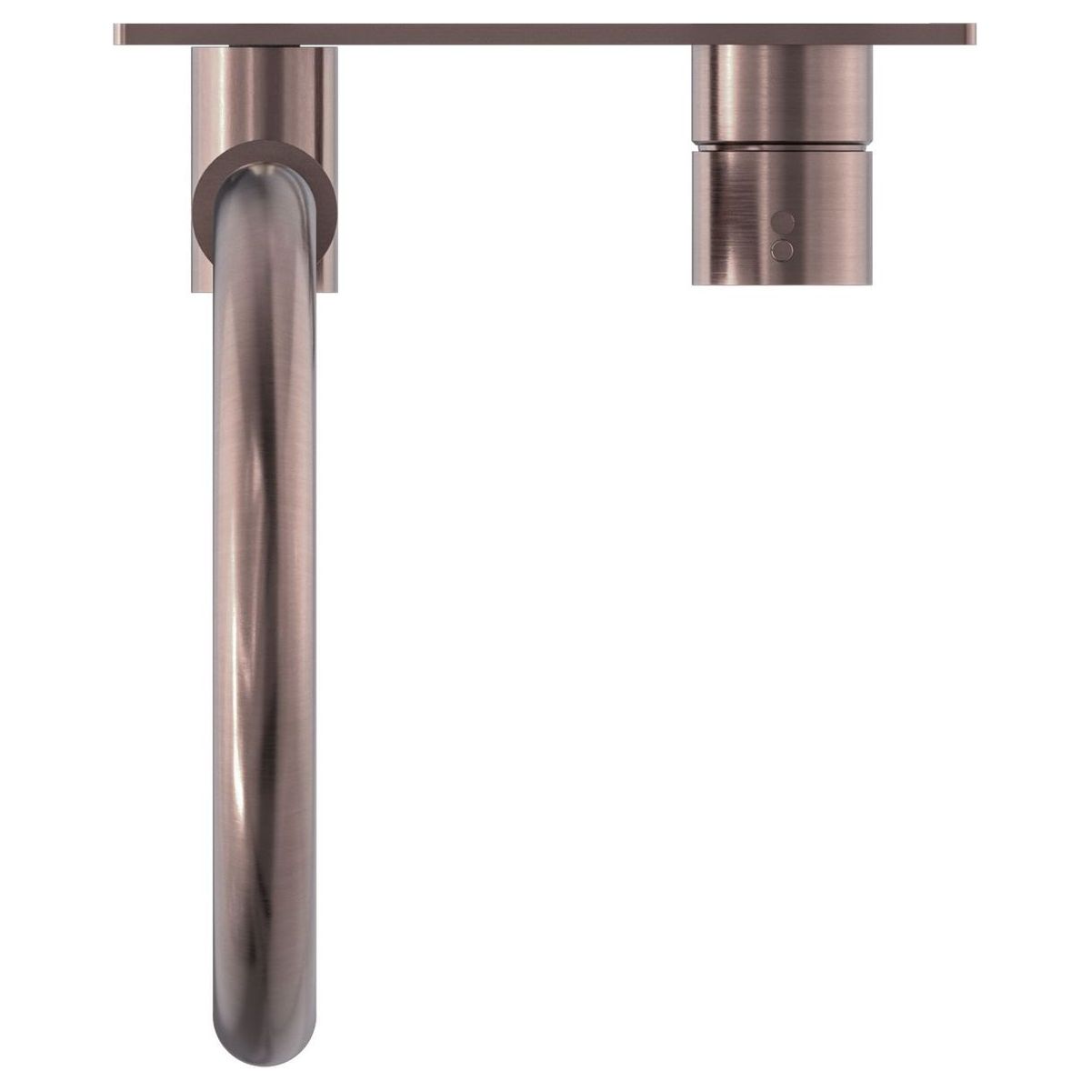 Mecca Wall Basin/Bath Mixer Swivel Spout Handle Up in Brushed Bronze