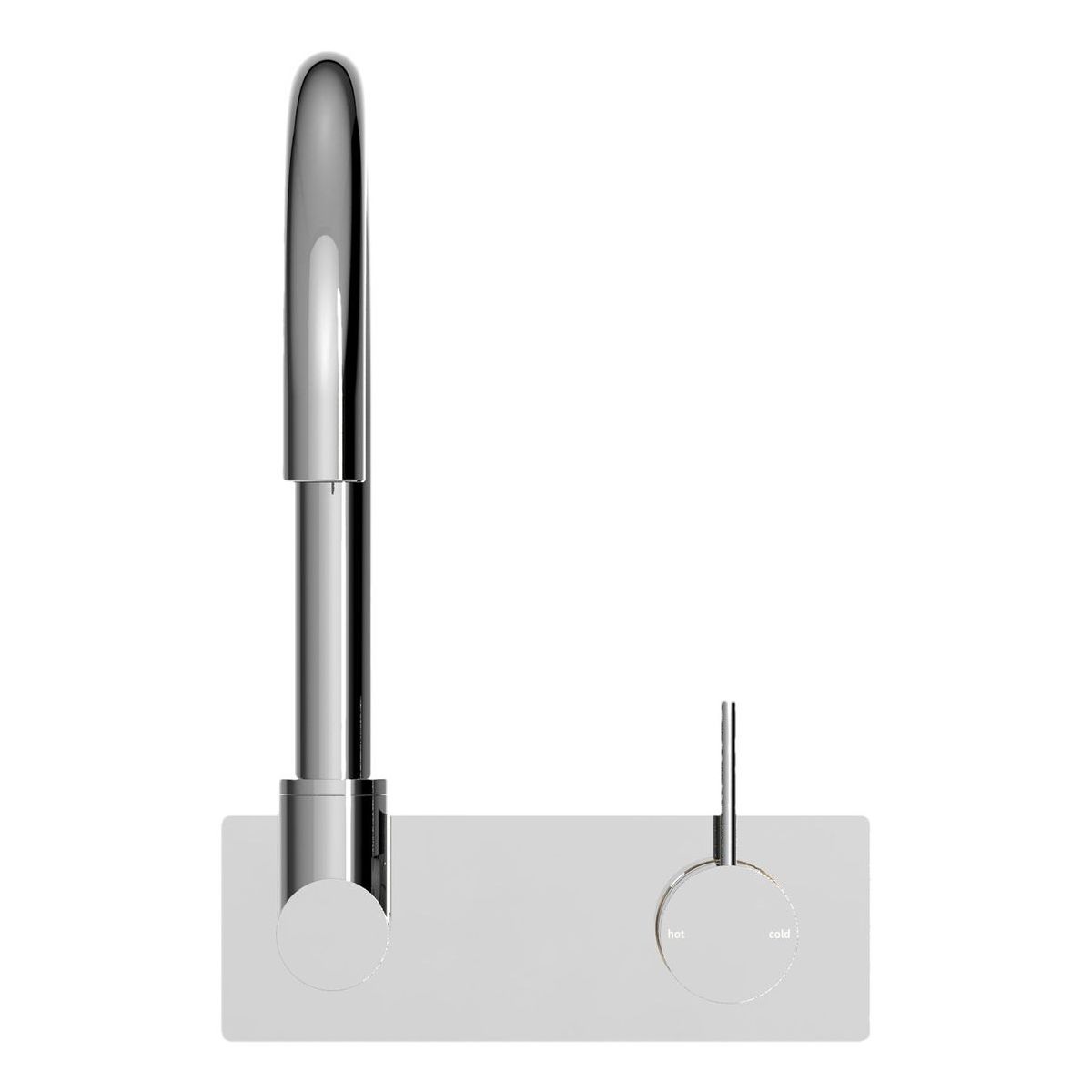 Mecca Wall Basin/Bath Mixer Swivel Spout Handle Up in Chrome