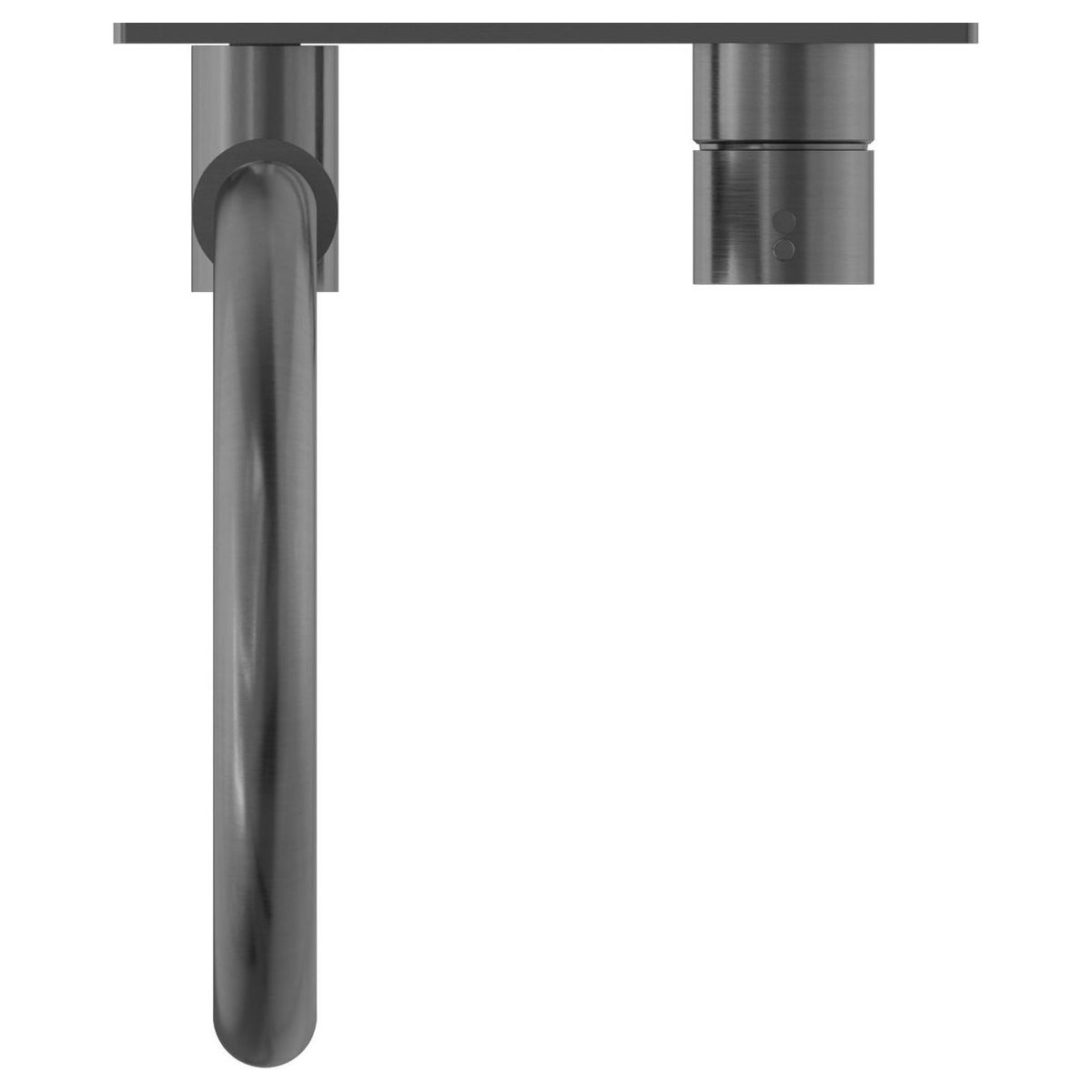 Mecca Wall Basin/Bath Mixer Swivel Spout Handle Up in Gun Metal
