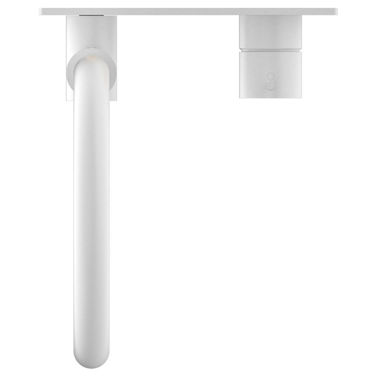 Mecca Wall Basin/Bath Mixer Swivel Spout Handle Up in Matte White