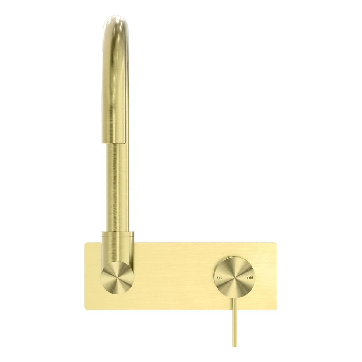 Mecca Wall Basin/Bath Mixer Swivel Spout in Brushed Gold