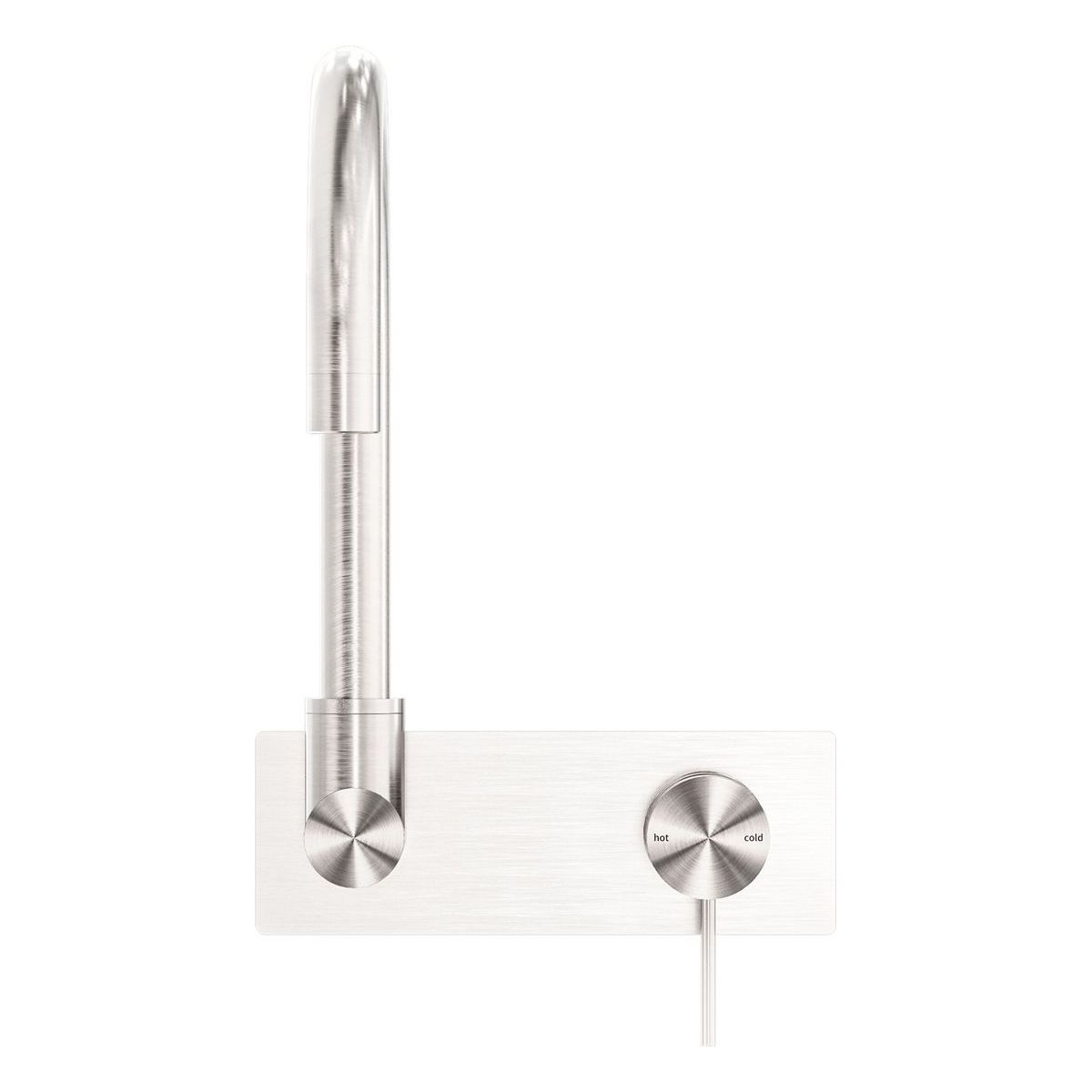 Mecca Wall Basin/Bath Mixer Swivel Spout in Brushed Nickel