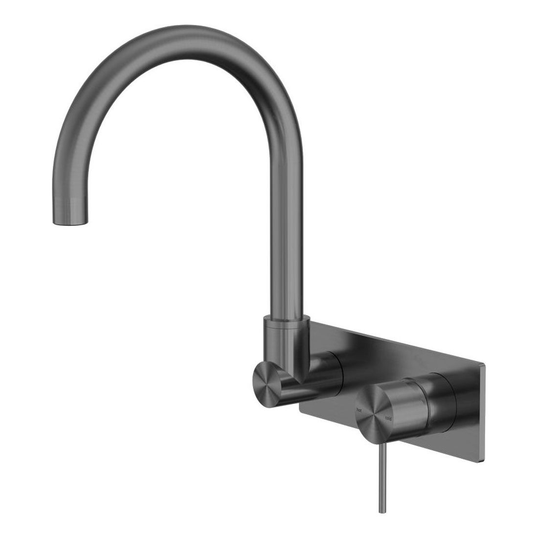 Mecca Wall Basin/Bath Mixer Swivel Spout in Gun Metal