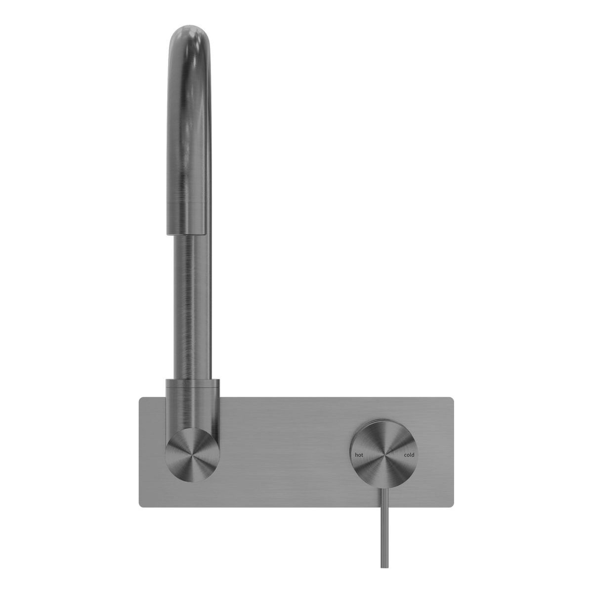 Mecca Wall Basin/Bath Mixer Swivel Spout in Gun Metal