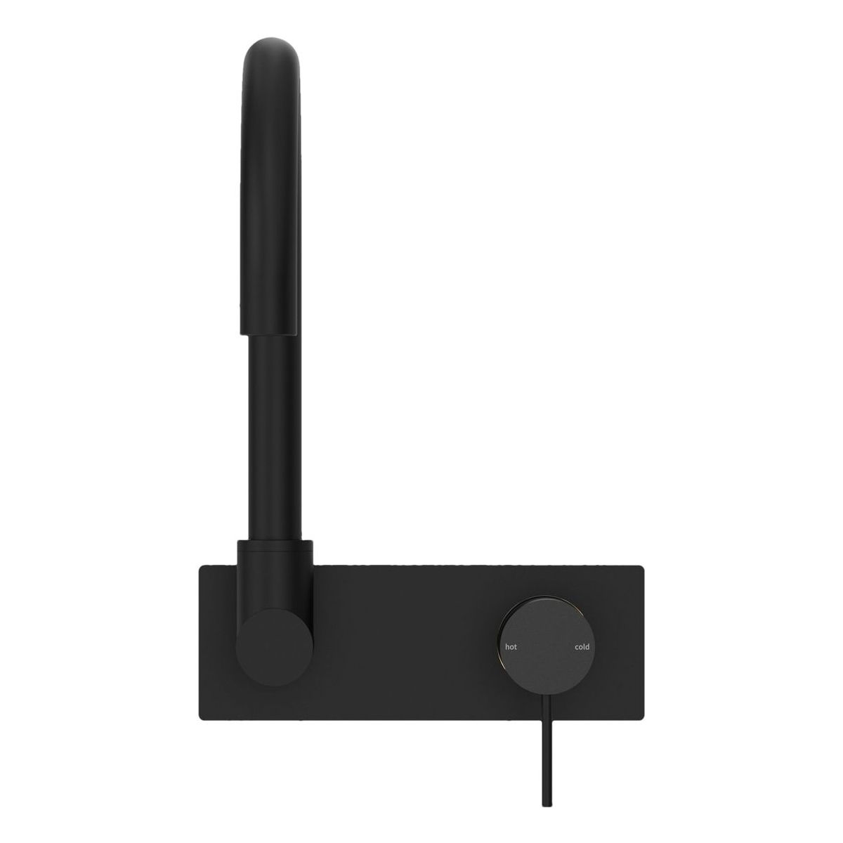 Mecca Wall Basin/Bath Mixer Swivel Spout in Matte Black