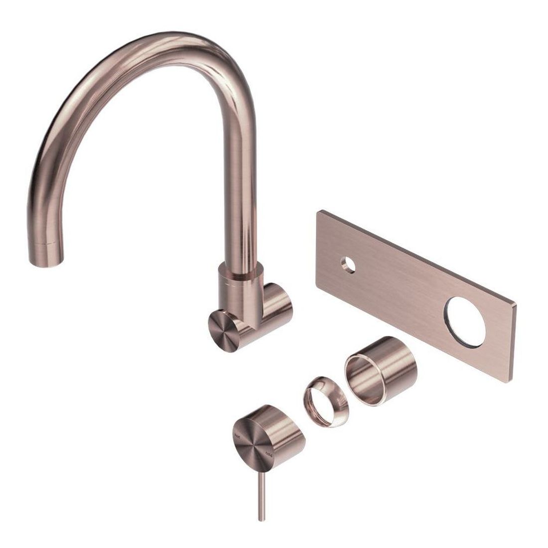 Mecca Wall Basin/Bath Mixer Swivel Spout Trim Kits in Brushed Bronze