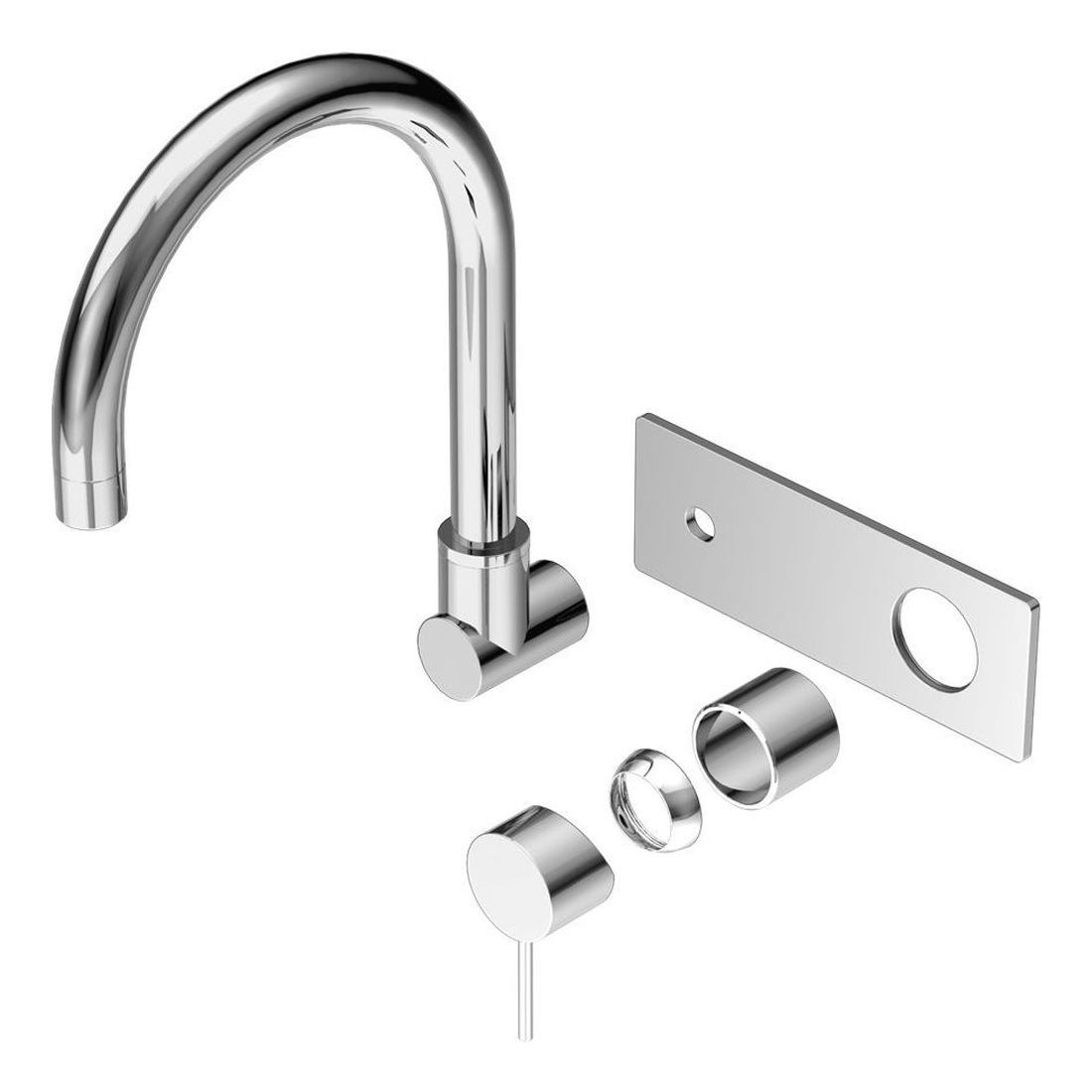 Mecca Wall Basin/Bath Mixer Swivel Spout Trim Kits in Chrome
