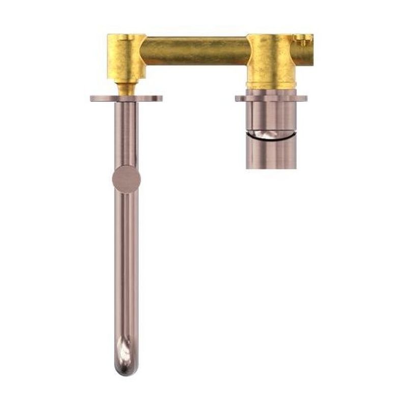 Mecca Wall Basin/Bath Mixer Swivel Spout 225mm in Brushed Bronze