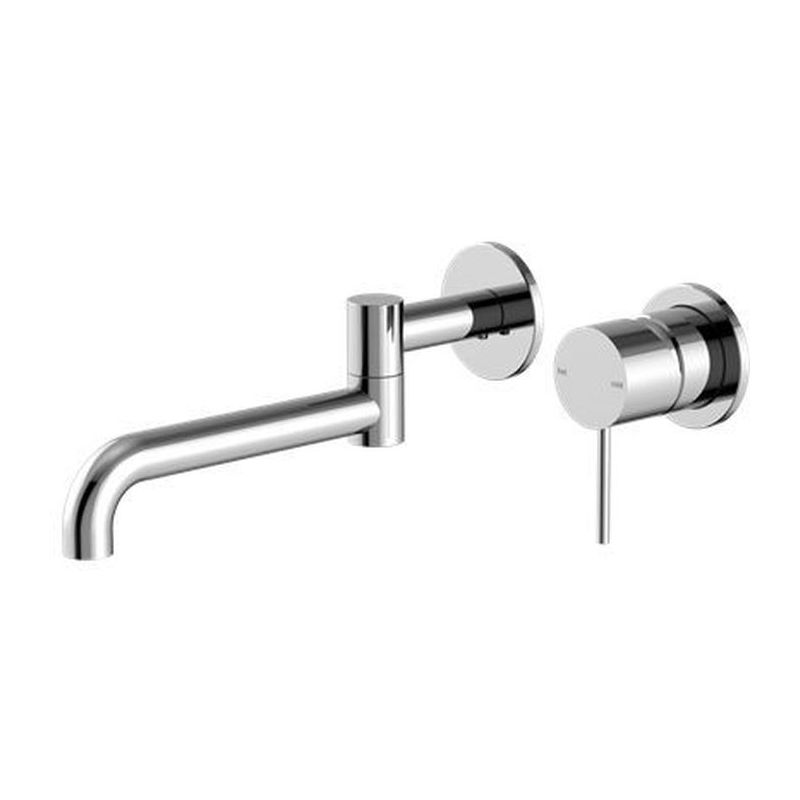 Mecca Wall Basin/Bath Mixer Swivel Spout 225mm in Chrome