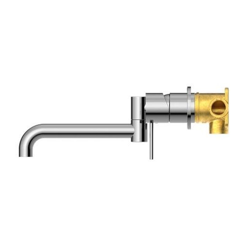 Mecca Wall Basin/Bath Mixer Swivel Spout 225mm in Chrome
