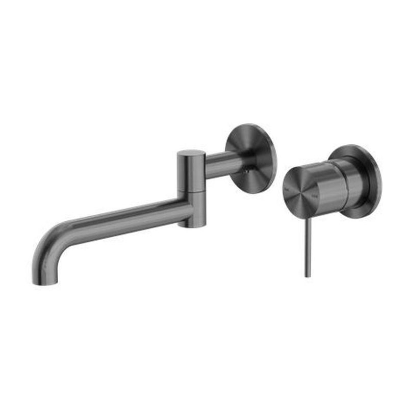 Mecca Wall Basin/Bath Mixer Swivel Spout 225mm in Gun Metal